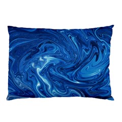 Blue Pattern Texture Art Pillow Case (two Sides)