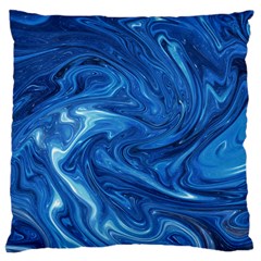 Blue Pattern Texture Art Large Cushion Case (one Side)