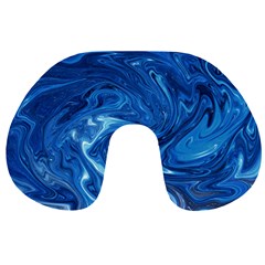 Blue Pattern Texture Art Travel Neck Pillow