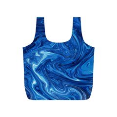 Blue Pattern Texture Art Full Print Recycle Bag (s)