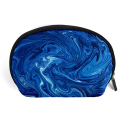 Blue Pattern Texture Art Accessory Pouch (large)