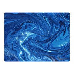 Blue Pattern Texture Art Double Sided Flano Blanket (mini) 