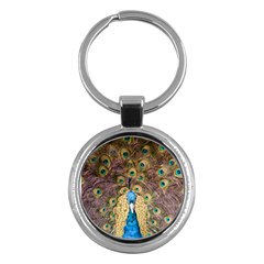 Bird Peacock Feather Key Chain (round) by HermanTelo