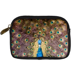 Bird Peacock Feather Digital Camera Leather Case