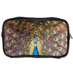 Bird Peacock Feather Toiletries Bag (one Side)