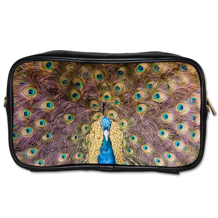 Bird Peacock Feather Toiletries Bag (Two Sides)