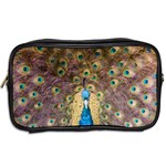 Bird Peacock Feather Toiletries Bag (Two Sides) Back