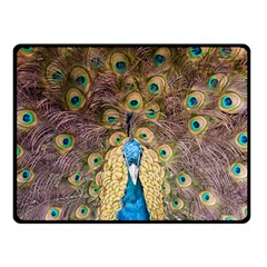 Bird Peacock Feather Fleece Blanket (small)