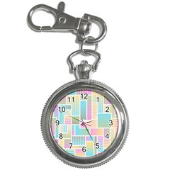 Color Blocks Abstract Background Key Chain Watches by HermanTelo