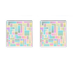 Color Blocks Abstract Background Cufflinks (square) by HermanTelo