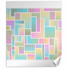 Color Blocks Abstract Background Canvas 8  X 10 