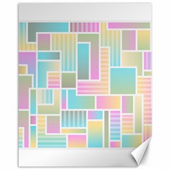 Color Blocks Abstract Background Canvas 11  X 14 