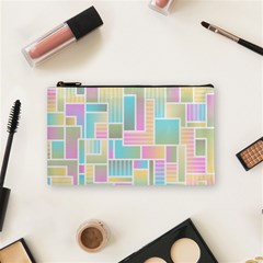 Color Blocks Abstract Background Cosmetic Bag (small)