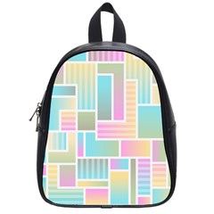 Color Blocks Abstract Background School Bag (small)