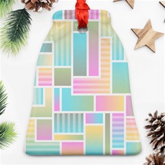 Color Blocks Abstract Background Bell Ornament (two Sides)