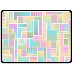 Color Blocks Abstract Background Double Sided Fleece Blanket (large)  by HermanTelo