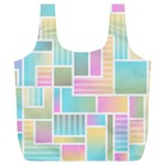 Color Blocks Abstract Background Full Print Recycle Bag (XL) Back