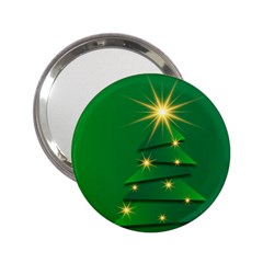 Christmas Tree Green 2 25  Handbag Mirrors by HermanTelo