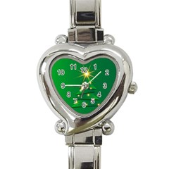 Christmas Tree Green Heart Italian Charm Watch by HermanTelo