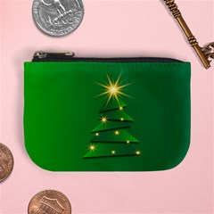 Christmas Tree Green Mini Coin Purse by HermanTelo