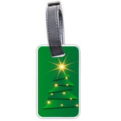 Christmas Tree Green Luggage Tag (one Side) by HermanTelo