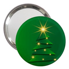 Christmas Tree Green 3  Handbag Mirrors by HermanTelo