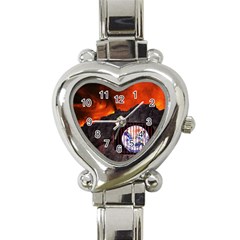 Earth Day Heart Italian Charm Watch