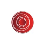 Circles Red Golf Ball Marker (4 pack) Front