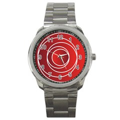 Circles Red Sport Metal Watch