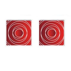 Circles Red Cufflinks (square) by HermanTelo