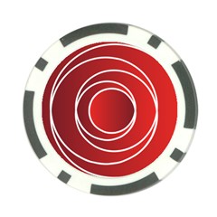 Circles Red Poker Chip Card Guard by HermanTelo