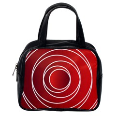 Circles Red Classic Handbag (one Side) by HermanTelo