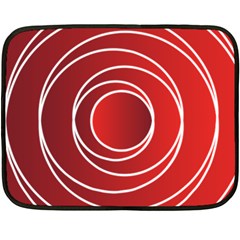 Circles Red Double Sided Fleece Blanket (mini) 