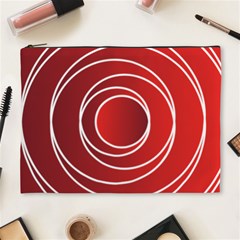 Circles Red Cosmetic Bag (xl)