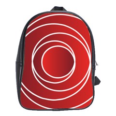 Circles Red School Bag (large) by HermanTelo