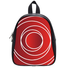 Circles Red School Bag (small)