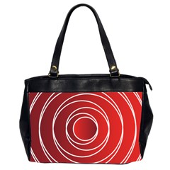 Circles Red Oversize Office Handbag (2 Sides)