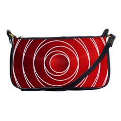 Circles Red Shoulder Clutch Bag by HermanTelo