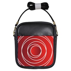 Circles Red Girls Sling Bag