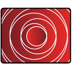 Circles Red Fleece Blanket (medium) 