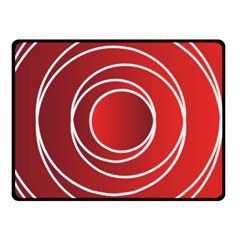 Circles Red Fleece Blanket (small)