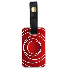 Circles Red Luggage Tag (one Side)