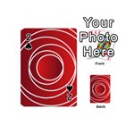 Circles Red Playing Cards Double Sided (Mini) Front - Spade2