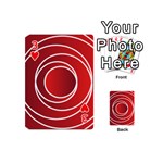 Circles Red Playing Cards Double Sided (Mini) Front - Heart3