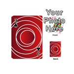 Circles Red Playing Cards Double Sided (Mini) Front - Club3