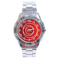 Circles Red Stainless Steel Analogue Watch