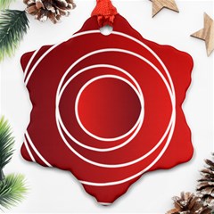 Circles Red Ornament (snowflake)