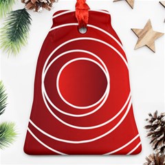 Circles Red Bell Ornament (two Sides)