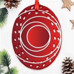 Circles Red Ornament (oval Filigree)