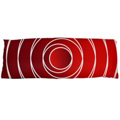 Circles Red Body Pillow Case (dakimakura)